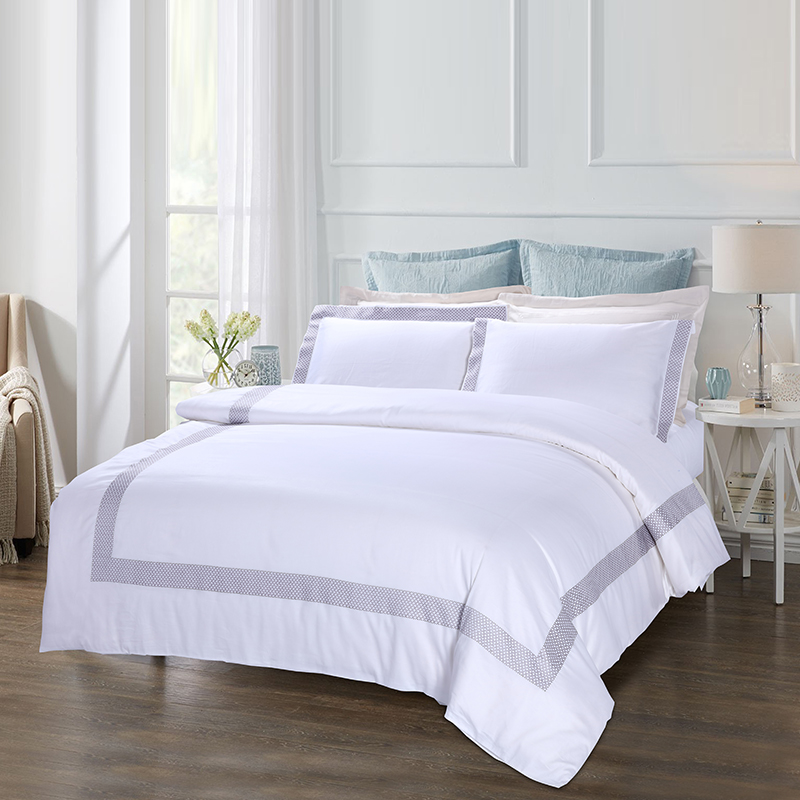 Juego de Ropa de Cama de Lujo con Nuevo Diseño de Bordado Personalizado para Hoteles Juego de Ropa de Cama de Lujo con Nuevo Diseño de Bordado Personalizado para Hoteles