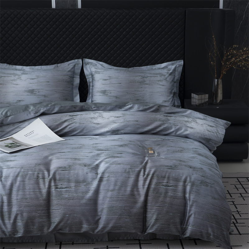 Juego de ropa de cama de algodón 100S con impresión digital impresionista Juego de ropa de cama de algodón 100S con impresión digital impresionista