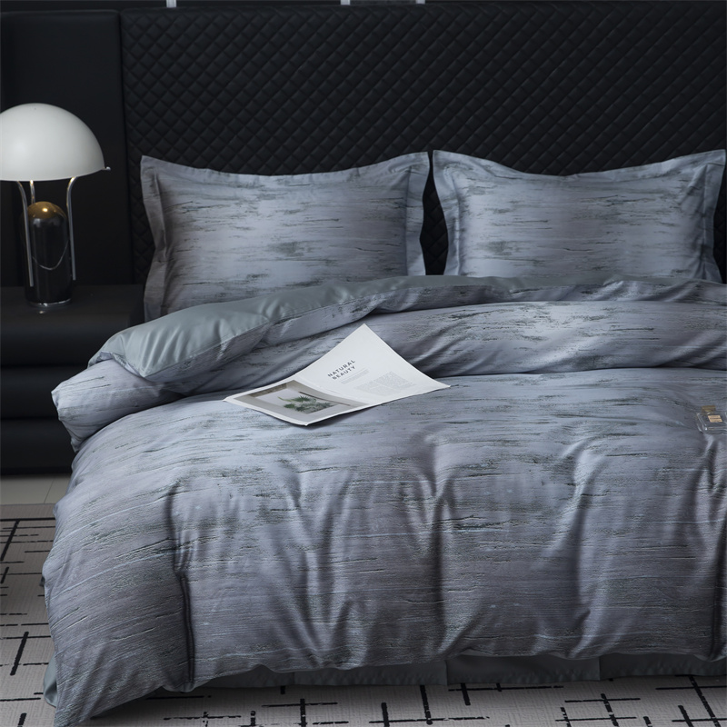 Juego de ropa de cama de algodón 100S con impresión digital impresionista Juego de ropa de cama de algodón 100S con impresión digital impresionista