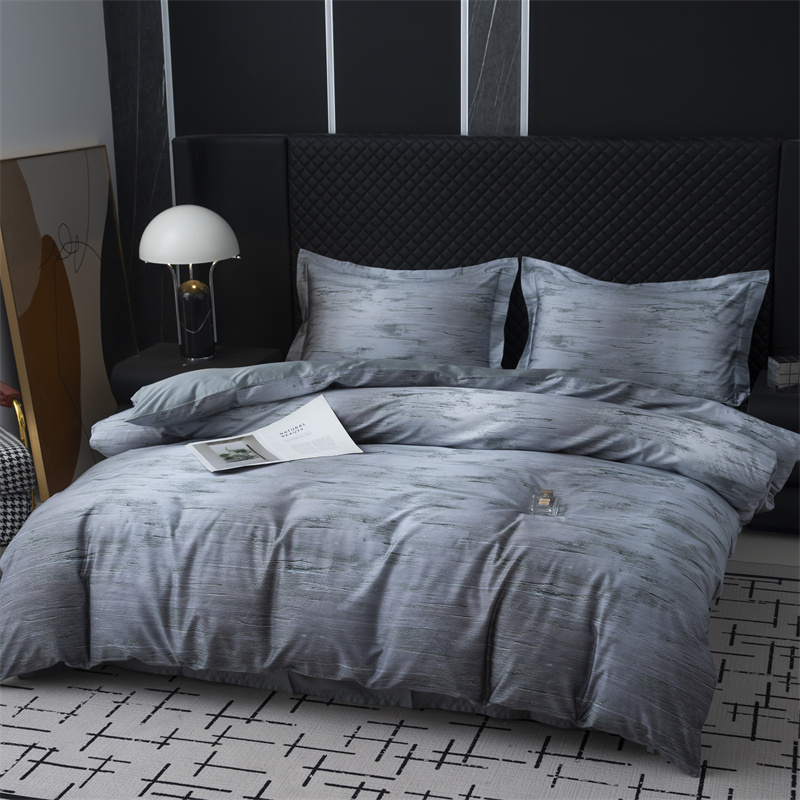 Juego de ropa de cama de algodón 100S con impresión digital impresionista Juego de ropa de cama de algodón 100S con impresión digital impresionista