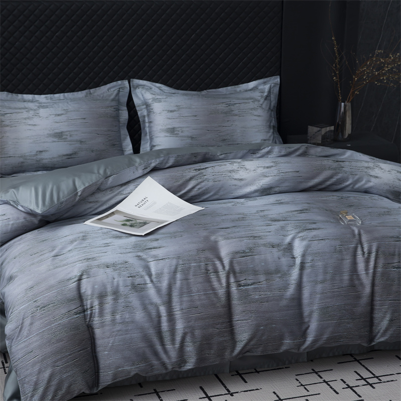 Juego de ropa de cama de algodón 100S con impresión digital impresionista Juego de ropa de cama de algodón 100S con impresión digital impresionista